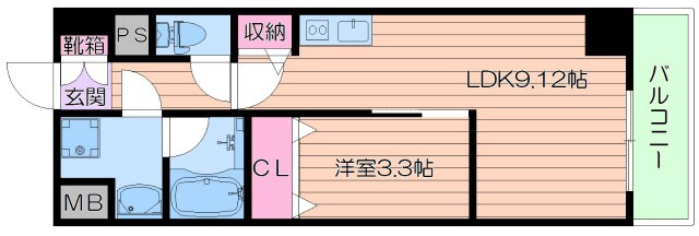 ルミネソレイユ江坂の物件間取画像