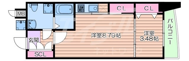 La Douceur江坂の物件間取画像