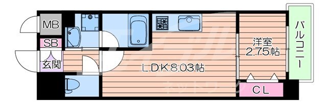 Fortuney江坂Ⅰの物件間取画像