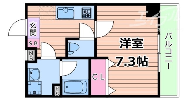 千里山駅 徒歩4分 2階の物件間取画像