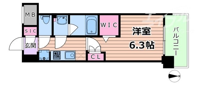 コンフォリア江坂江の木町Qの物件間取画像