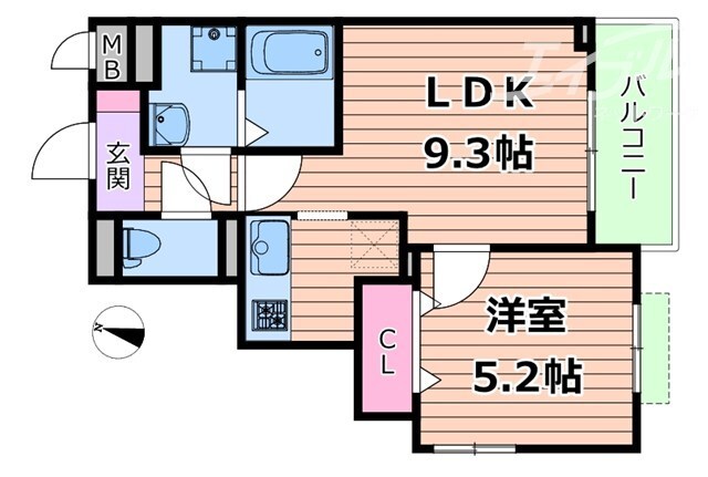 江坂駅 徒歩8分 3階の物件間取画像