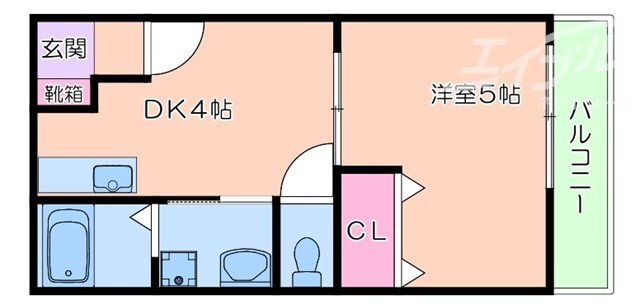 大橋第3コーポの物件間取画像