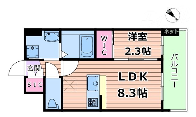 セレニテ江坂エクラの物件間取画像