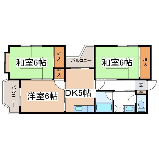 辰野マンションの物件間取画像