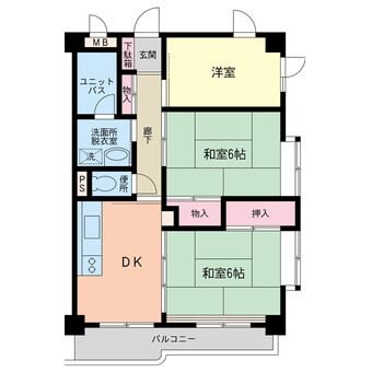 上高地コーポの物件間取画像