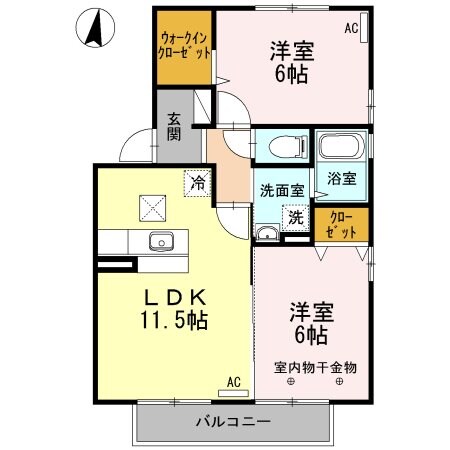 ラルーナ・ワイの物件間取画像