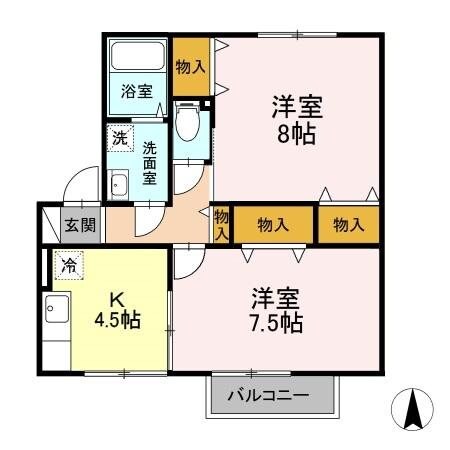 ジェルミナールＢの物件間取画像