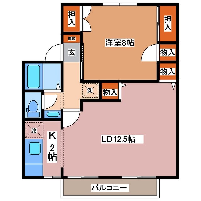 アベニールつかまの物件間取画像