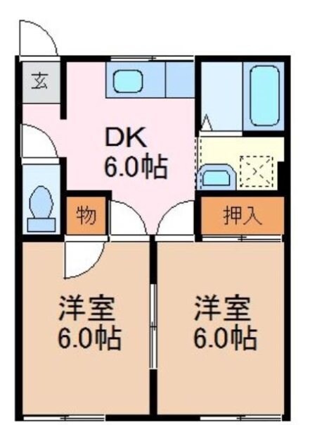 フォーブルＦ2の物件間取画像