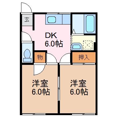 フォーブルＦ2の物件間取画像