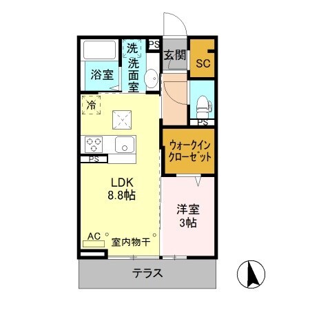 Ｄ-ｒｏｏｍ宮田東の物件間取画像