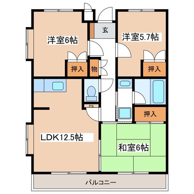 エスト白板の物件間取画像