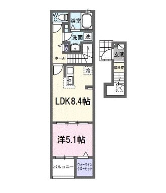 フローラルAの物件間取画像