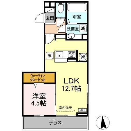 CouR18高宮Eの物件間取画像