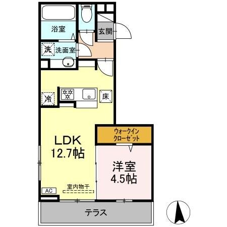 CouR18高宮Eの物件間取画像