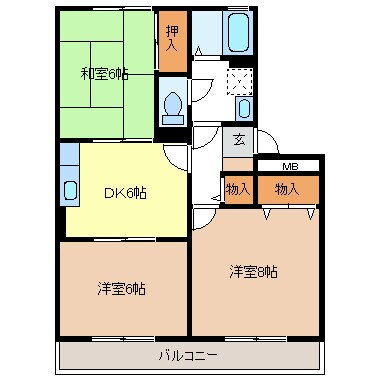 ハイカムール・城の物件間取画像