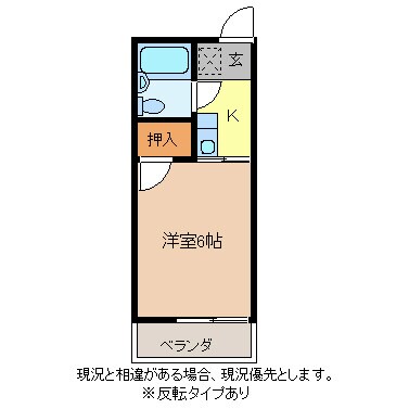 七瀬コーポの物件間取画像