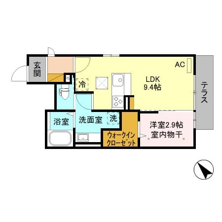 ライトグリーン鶴賀の物件間取画像