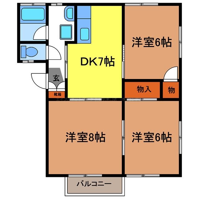 プラザやまざき２の物件間取画像