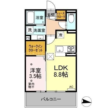 サンセール若里の物件間取画像