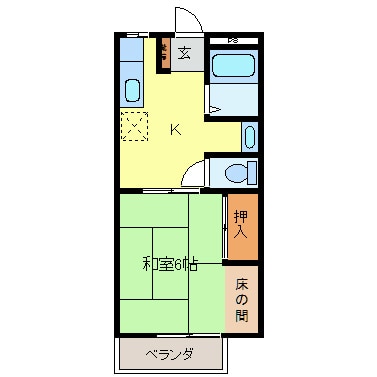 グレイシー箱清水Ｂ棟の物件間取画像