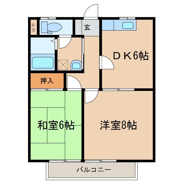 Ｔハイツ中之条の物件間取画像