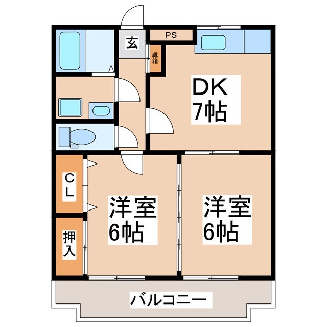 アシスト上田マンションの物件間取画像