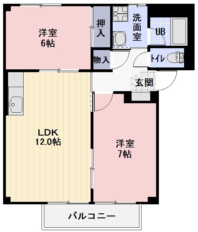 コーポ松の物件間取画像