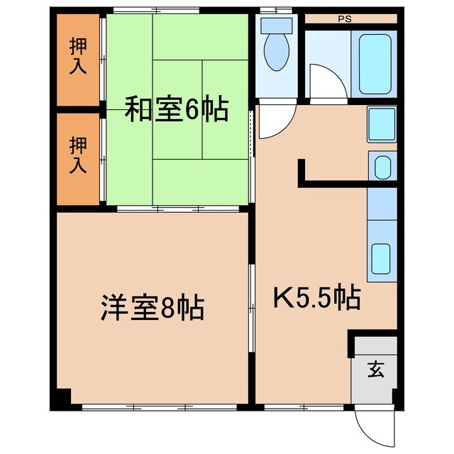 沢マンションの物件間取画像