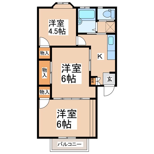 ガーデンハイツちくまC棟の物件間取画像