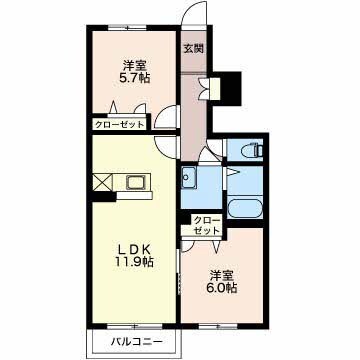シャーメゾンリアン　Bの物件間取画像
