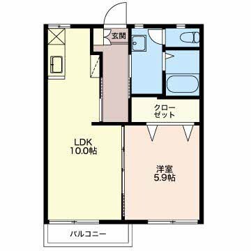ル・シャーレ古里の物件間取画像