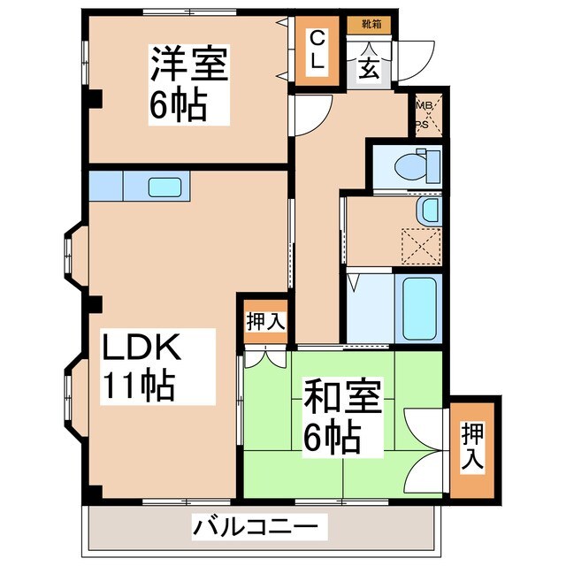 ホワイン　サンビエンの物件間取画像
