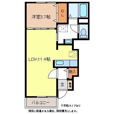 安茂里駅 徒歩20分 1階の物件間取画像