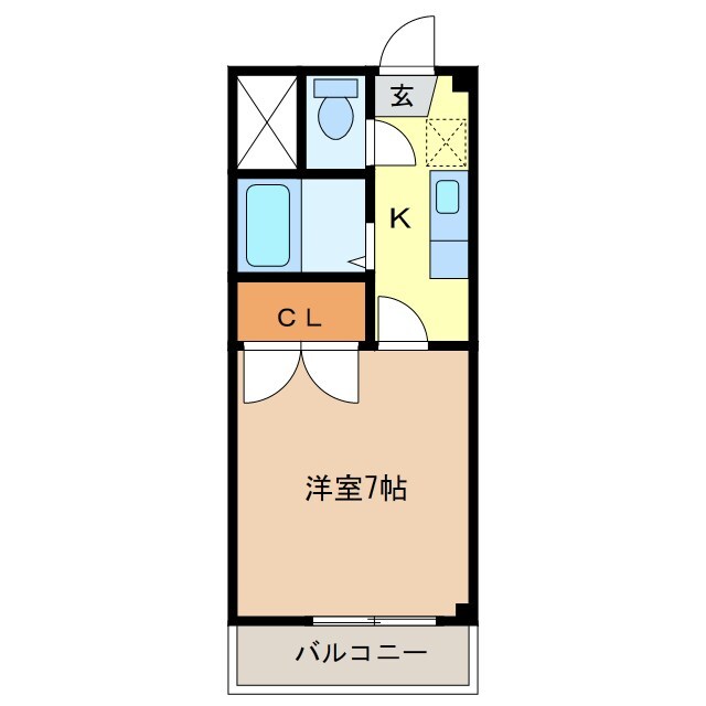 権堂駅 徒歩6分 3階の物件間取画像