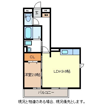 イナダ　バイシュラインの物件間取画像