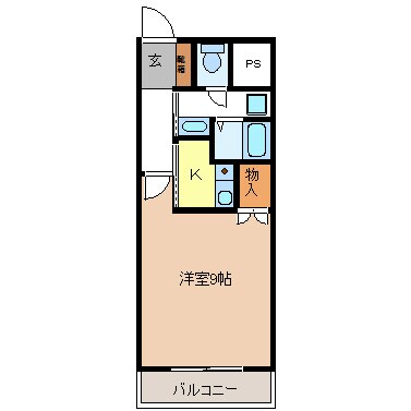 日詰 徒歩5分 5階の物件間取画像