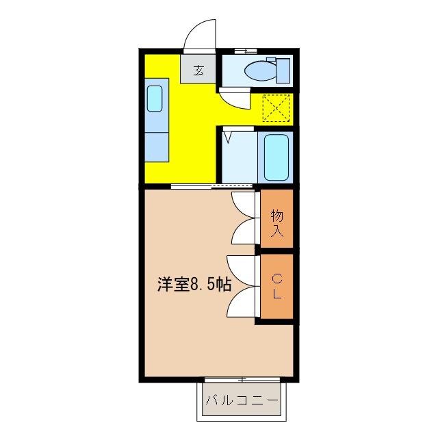 大豆島下区 徒歩2分 1階の物件間取画像