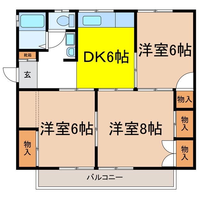 善光寺下駅 徒歩17分 2階の物件間取画像