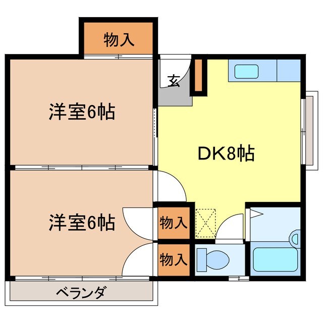 長野駅 徒歩14分 2階の物件間取画像