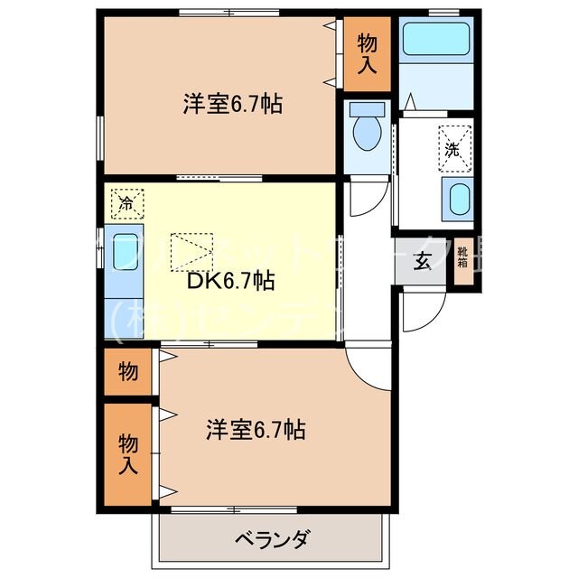 ラ・テールＣ　Ｂ棟の物件間取画像