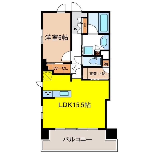 長野駅 徒歩7分 9階の物件間取画像