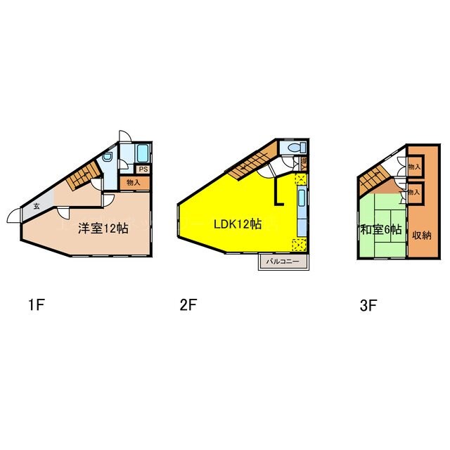 箱清水貸家の物件間取画像