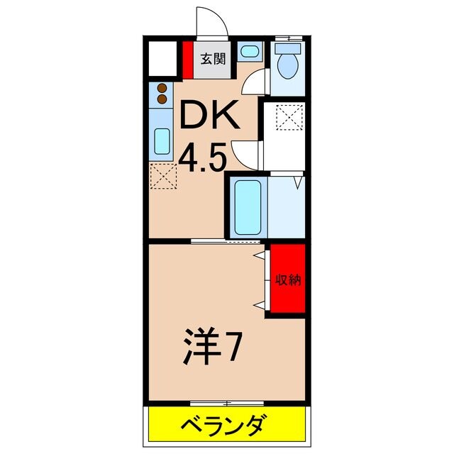 グリーンハイツ1の物件間取画像