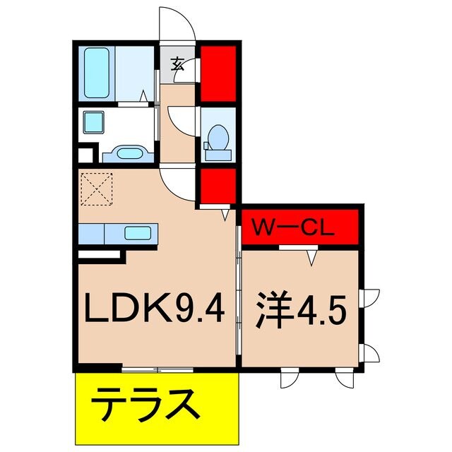 下山村駅 徒歩5分 2階の物件間取画像