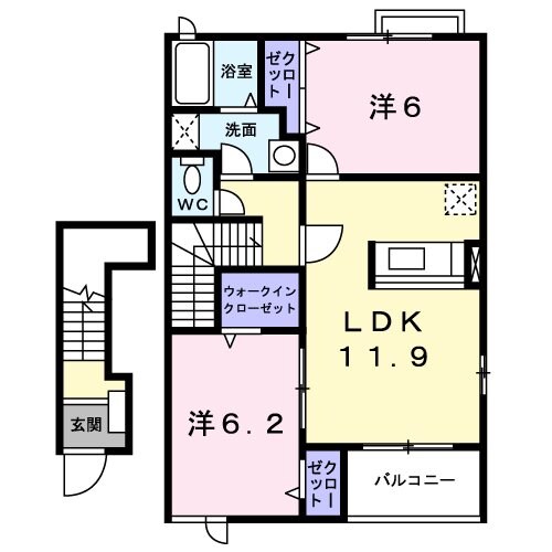 ニューアペックスBの物件間取画像