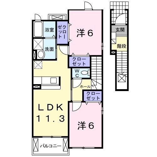 エスポワール（新子田）の物件間取画像