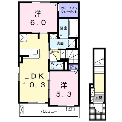 ポワッソンＡの物件間取画像