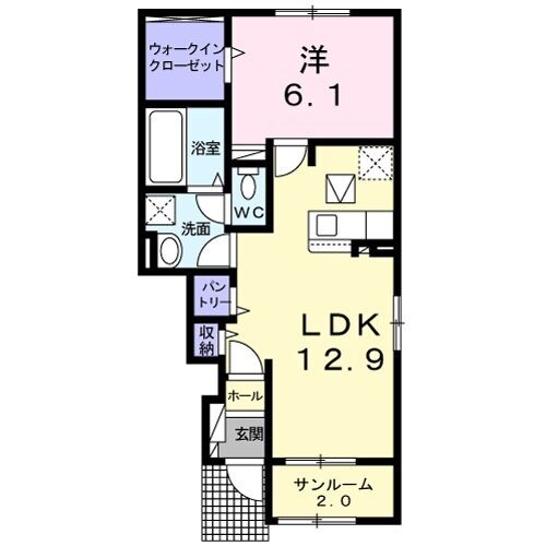 メゾン　ド　モア　小諸Ｂの物件間取画像